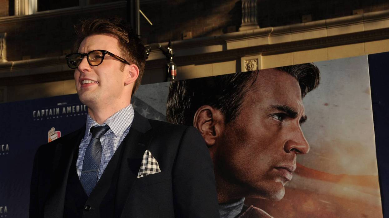 Chris Evans At The 'Captain America: The First Avenger' Premiere