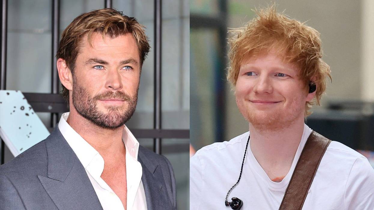 Chris Hemsworth and Ed Sheeran