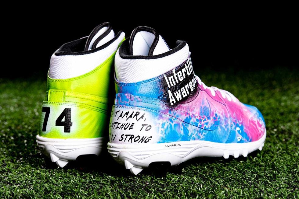 Chris Hubbard Infertility/NAMI cleats