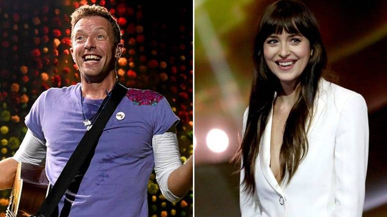 Chris Martin and Dakota Johnson