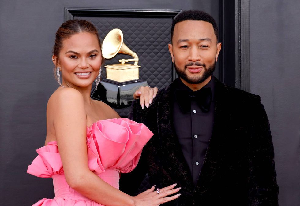 Chrissy Teigen gives first look at baby daughter Esti: ‘She’s here!’