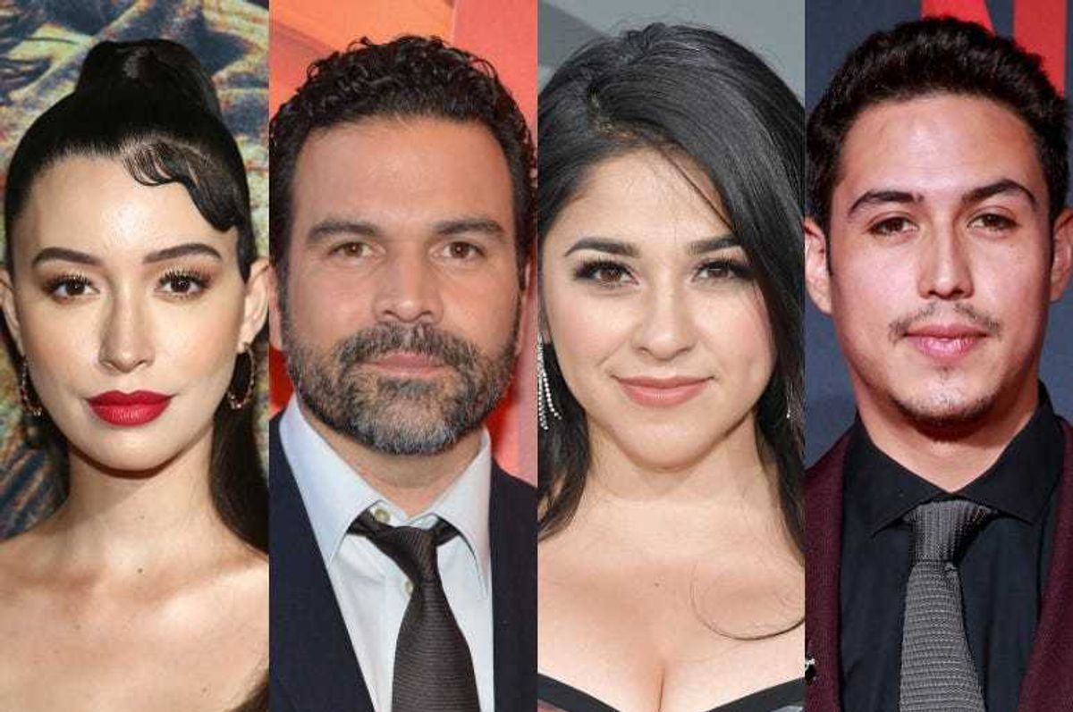 Christian Serratos, Ricardo Chavira, Noemi Gonzalez, Julio Macias from Netflix's "Selena: The Series"