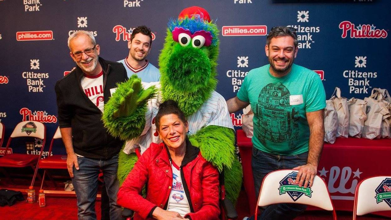 Christine Moretti (sitting in red).