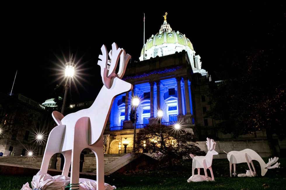 Christmas decorations at Pennsylvania
