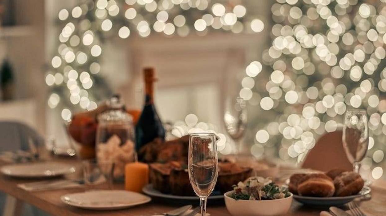Christmas, Dinner, Decorations, Lights, Pretty, Table