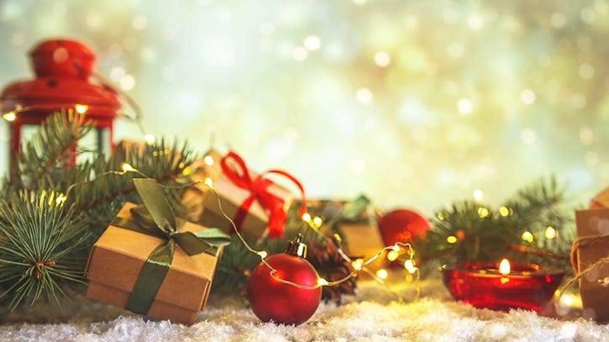 Christmas gifts and lights