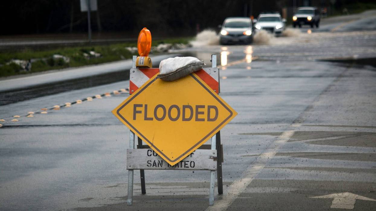 Christmas morning has brought a cold storm front to the Bay Area with high winds and an intense downpour of rain.