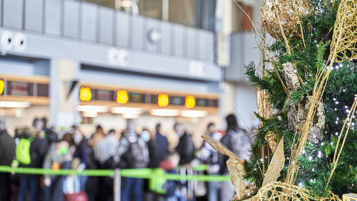 Christmas tree in airport