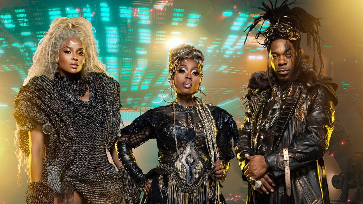 Ciara, Missy Elliott, and Busta Rhymes OUT OF THIS WORLD — The Missy Elliott Experience tour art