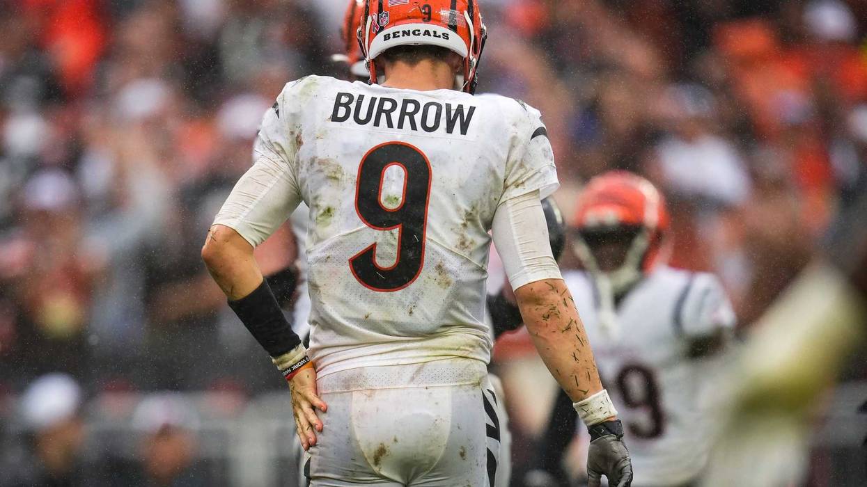 Cincinnati Bengals quarterback Joe Burrow (9) comes off the field following a failed fourth down conversation and would not return to the game in the fourth quarter of the NFL Week 1 game between the Cleveland Browns and the Cincinnati Bengals at FirstEnergy Stadium in downtown Cleveland on Sunday, Sept. 10, 2023. The Browns dealt the Bengals a 24-3 loss to begin the season.