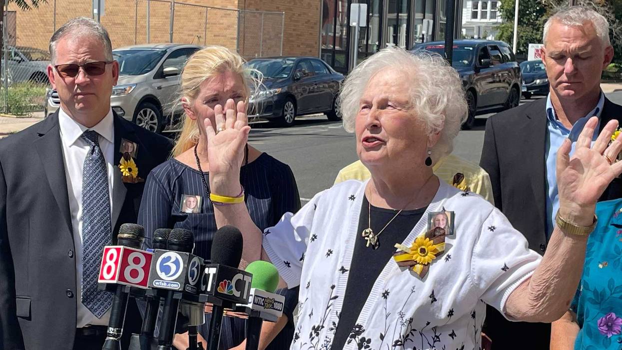 Cindi Margotta tells reporters she feels her daughter Connie's presence and strength, after Connie's husband Rick was sentenced to 65 years in prison for killing her, 8/18/22