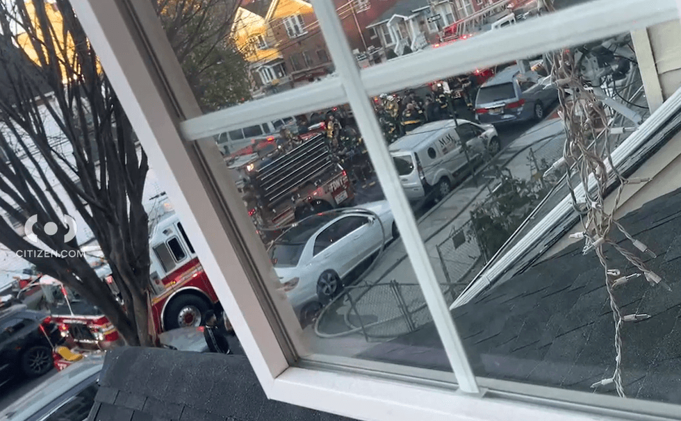 Citizen App footage from the scene of a fatal garage fire in Jamaica, Queens shows firefighters responding.