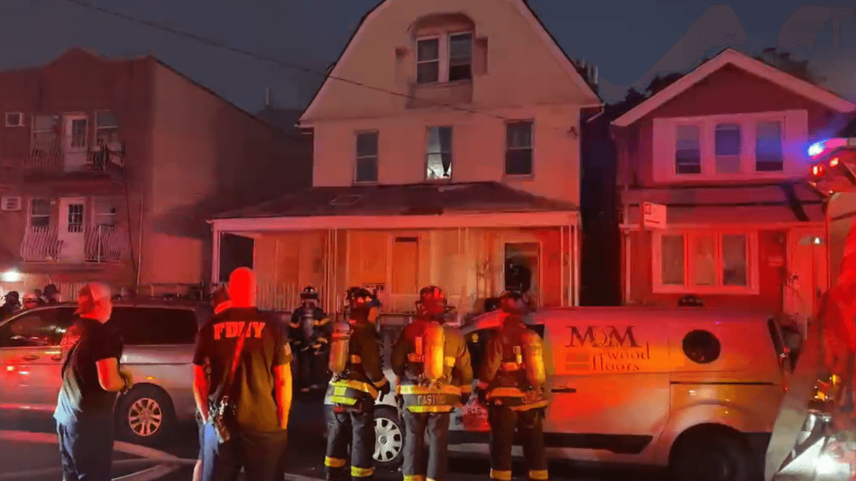 Citizen App footage from the scene of a fatal garage fire in Jamaica, Queens shows firefighters responding.