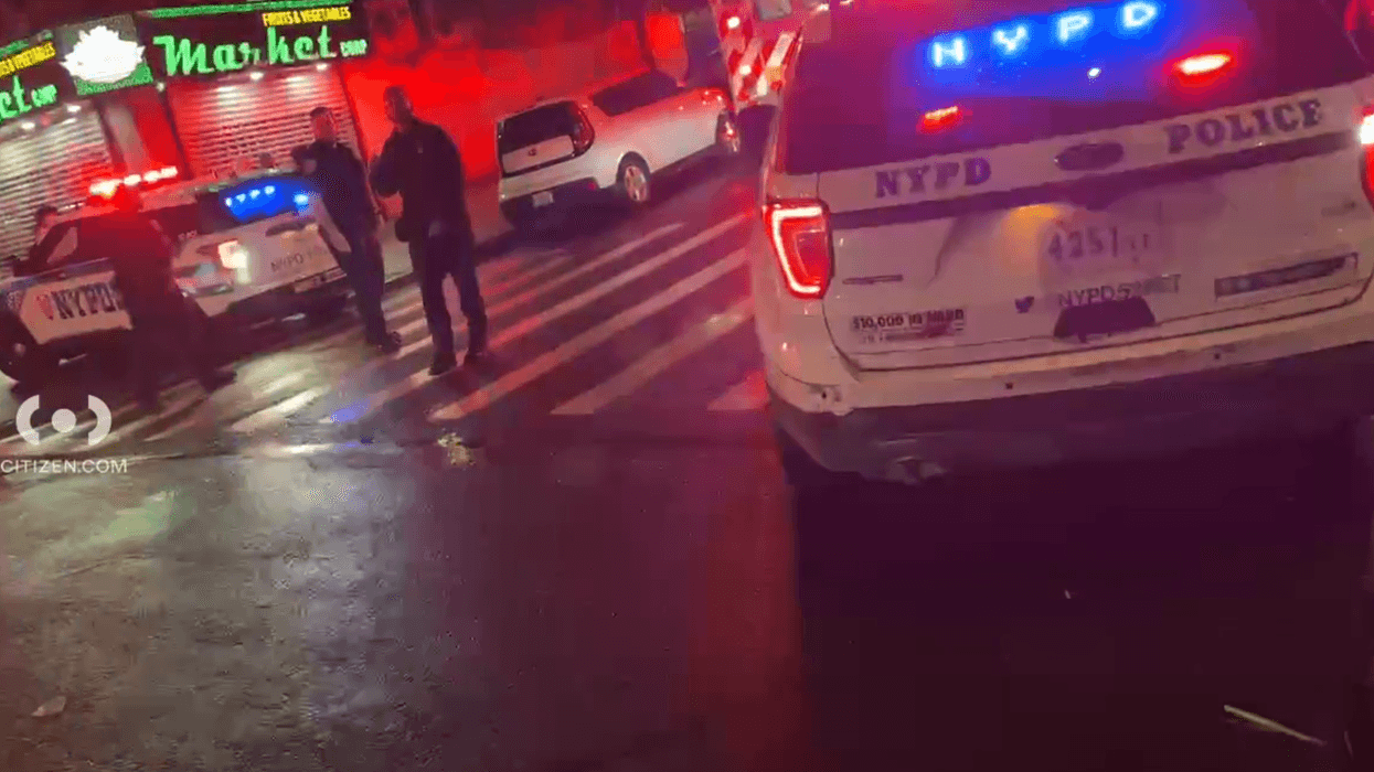 Citizen App footage shows police and EMS responding to the scene of a double shooting in the Bronx early Sunday morning.