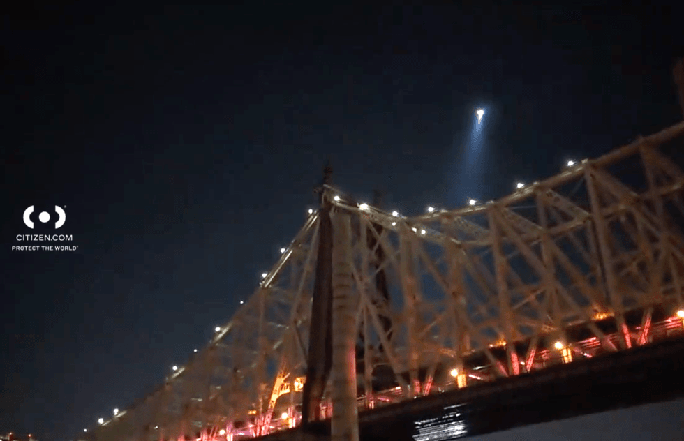 Citizen App video showed a massive emergency response at the bridge, with firefighters scaling the bridge, helicopters in the air and police boats down below
