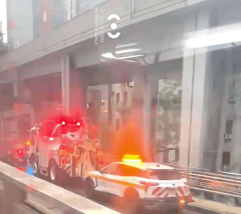 Citizen App video shows a heavy emergency response at the bus terminal