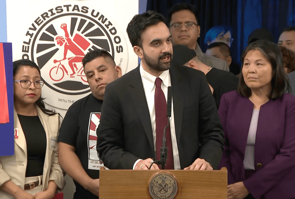 "City Hall does not desire to have an adversarial relationship with any business operating in our city," Mamdani said but added "we will have those workers back" if companies break the law