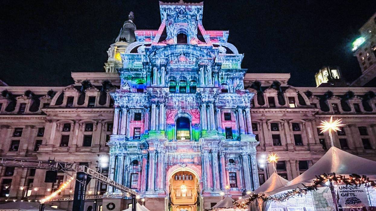 City Hall during the holidays.