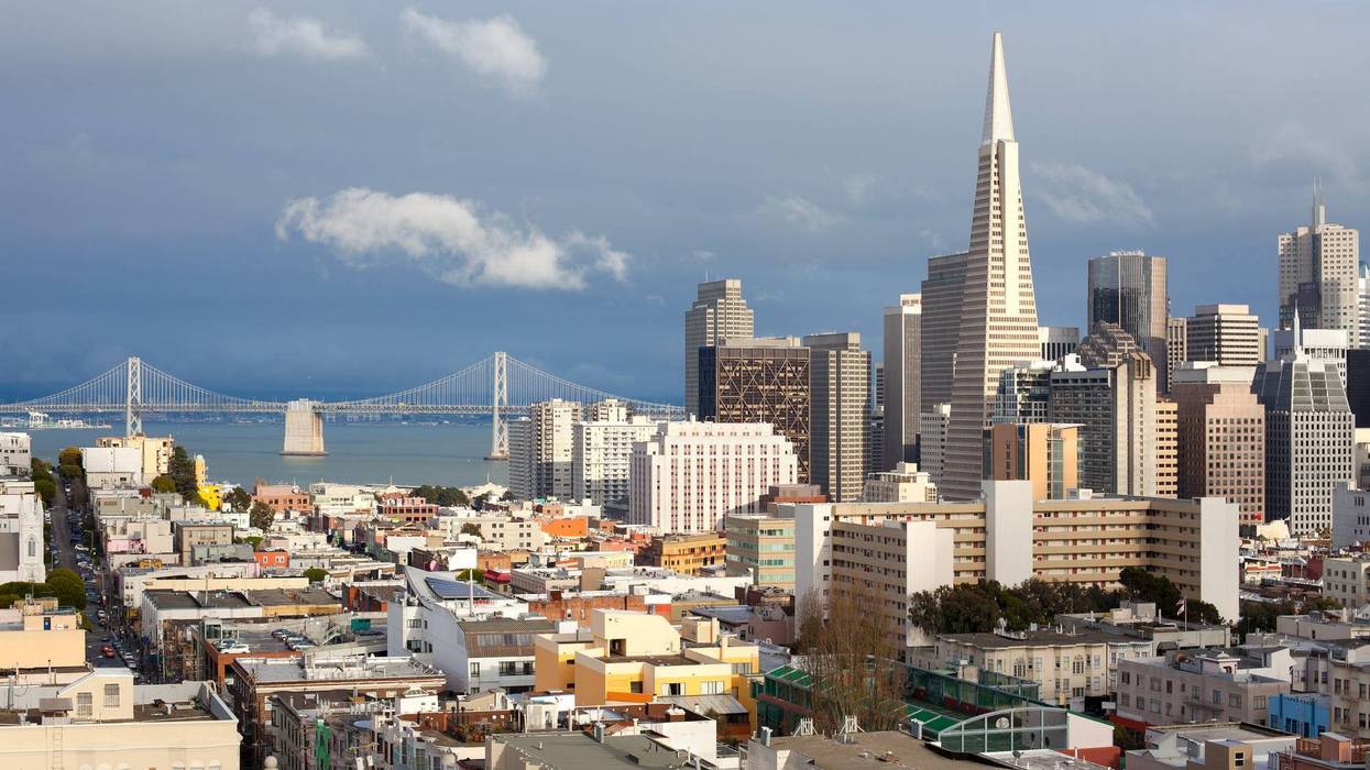 Cityscape of Financial District.