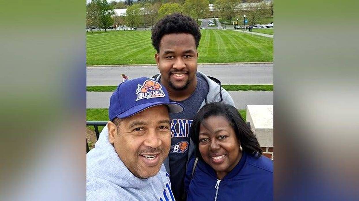 CJ Dickey and his parents, Calvin and Nichole.