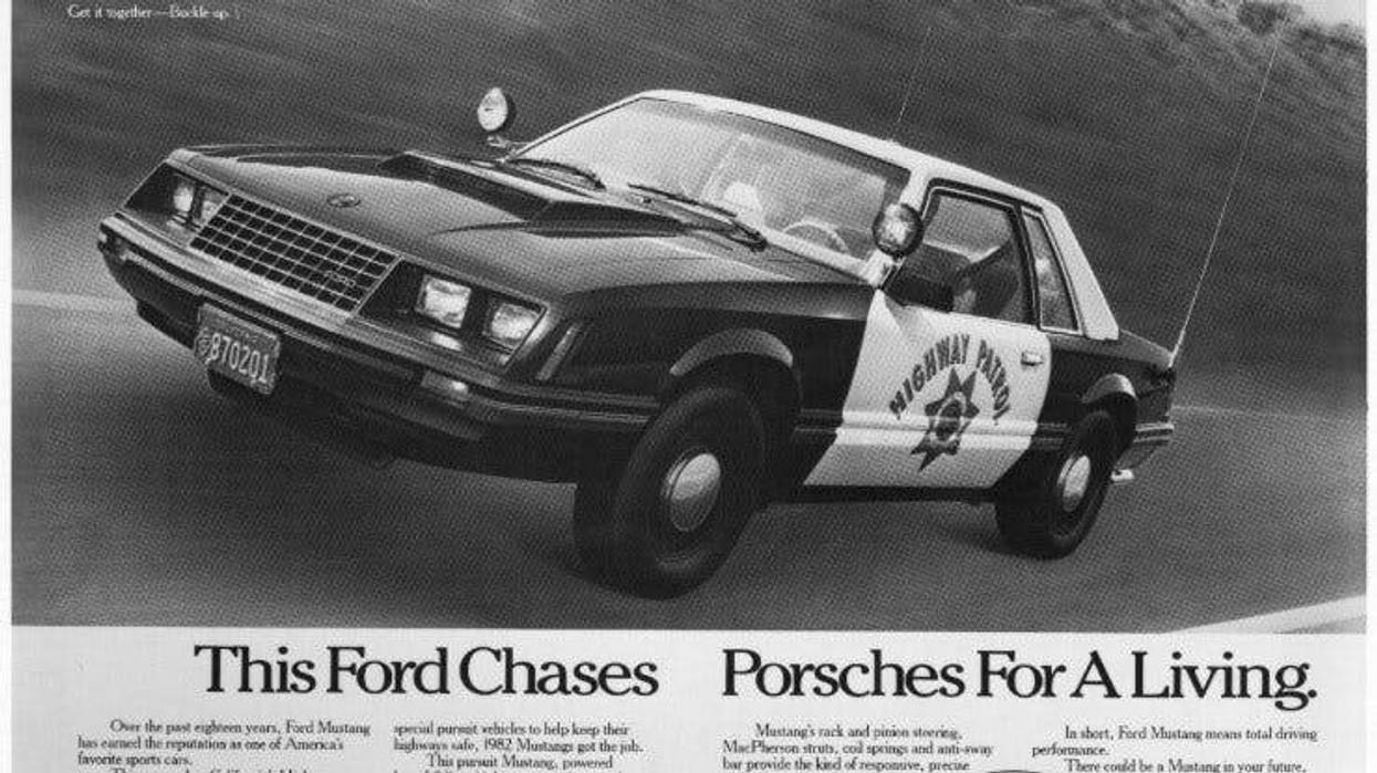 Classic police car ad from the Ford Heritage Vault