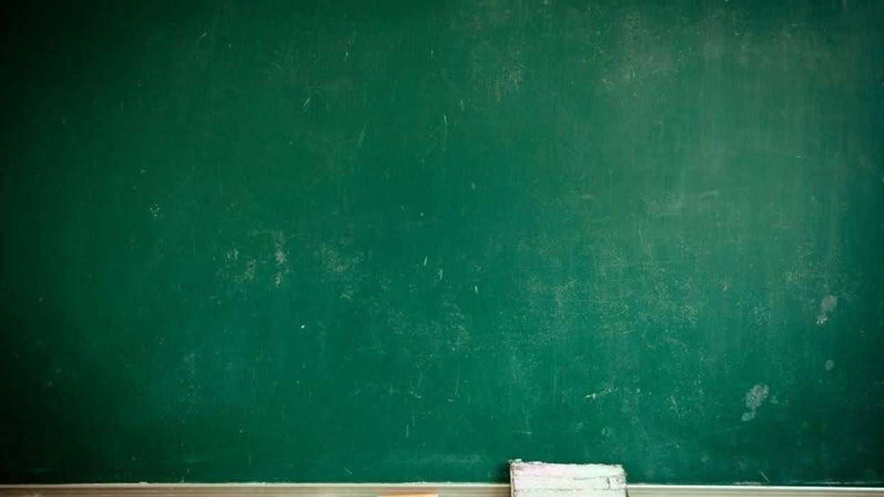 Classroom chalk board.