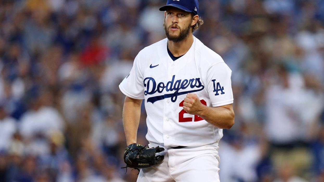 clayton kershaw on field during game