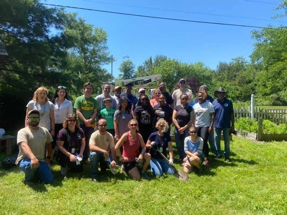 Cleanup efforts at the Dr. James Still Historic Office and Education Center in Medford, New Jersey.