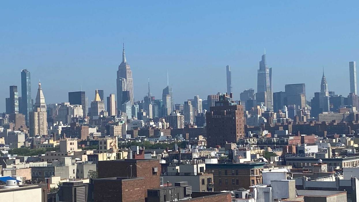 Clear skies over New York City on Tuesday, when 90 degree highs are in the forecast