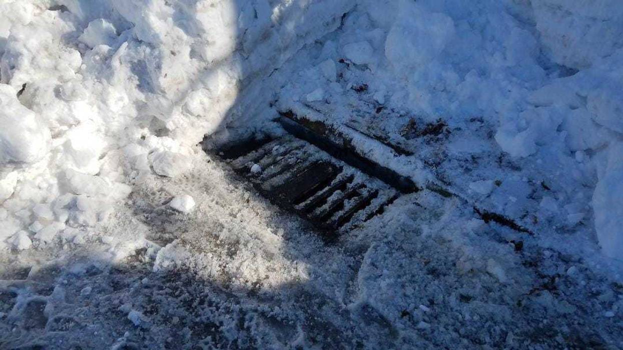 Cleared storm drain