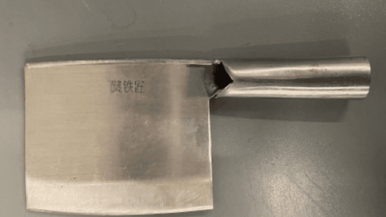 cleaver taken from air passenger