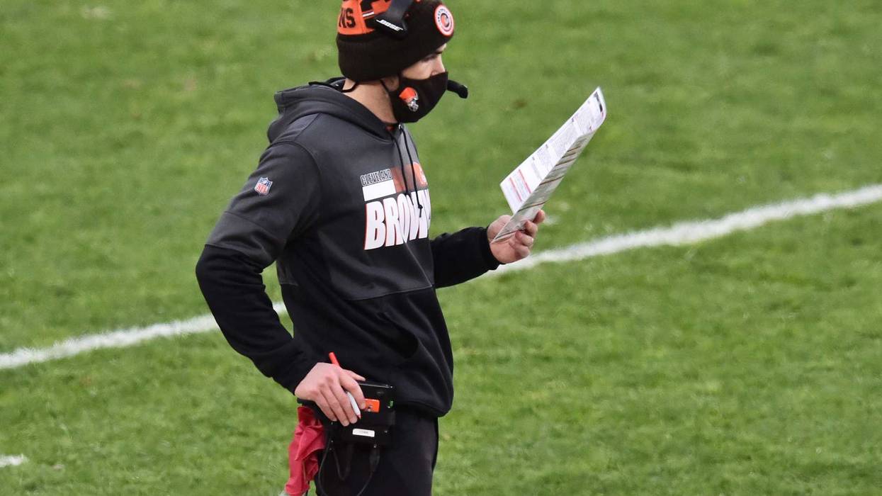 Cleveland Browns head coach Kevin Stefanski during the second half against the Pittsburgh Steelers at FirstEnergy Stadium.