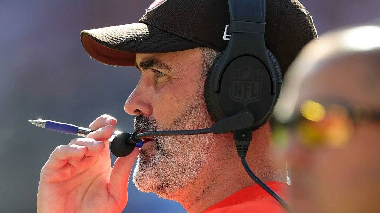 Cleveland Browns head coach Kevin Stefanski watches his team during the second half of an NFL football game at Huntington Bank Field, Sunday, Oct. 20, 2024, in Cleveland, Ohio.