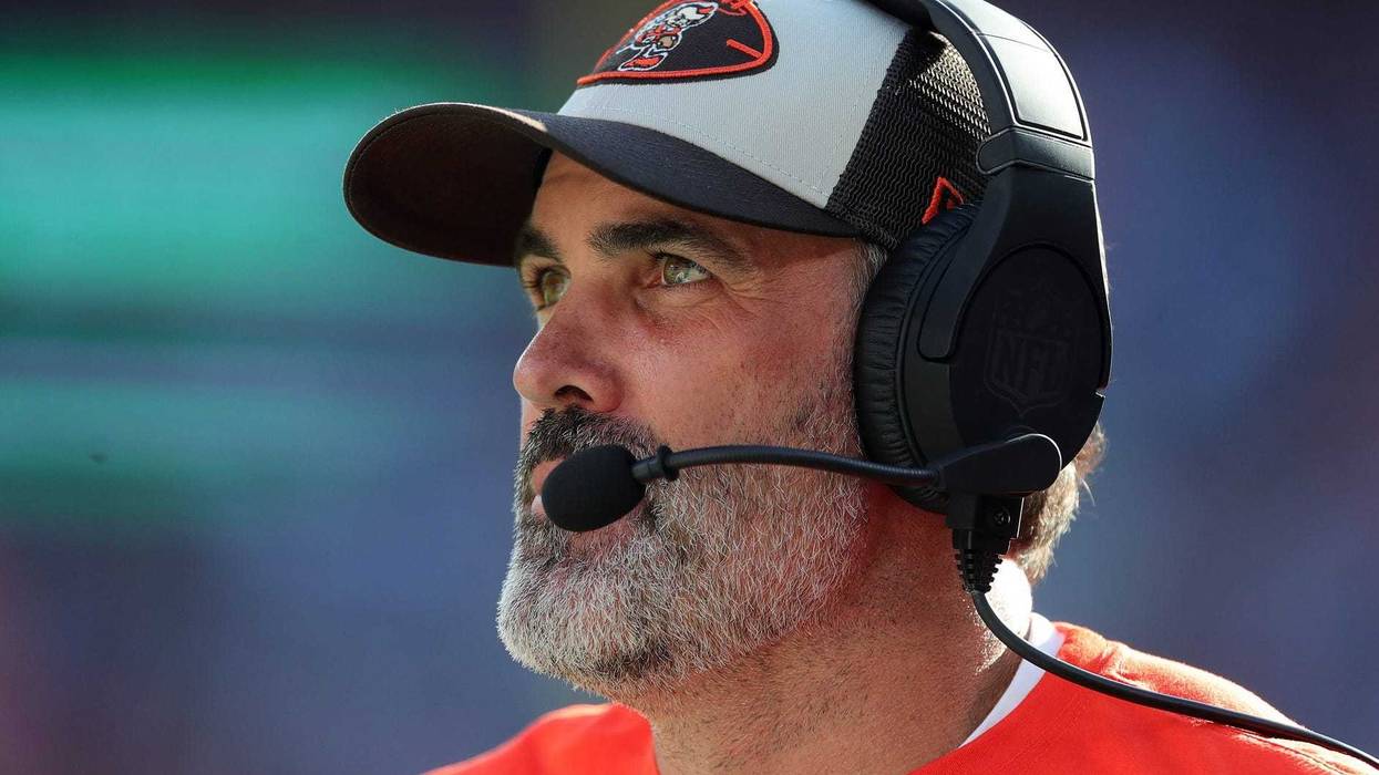 Cleveland Browns head coach Kevin Stefanski works the sideline during the first half of an NFL football game at Huntington Bank Field, Sunday, Sept. 8, 2024, in Cleveland, Ohio.
