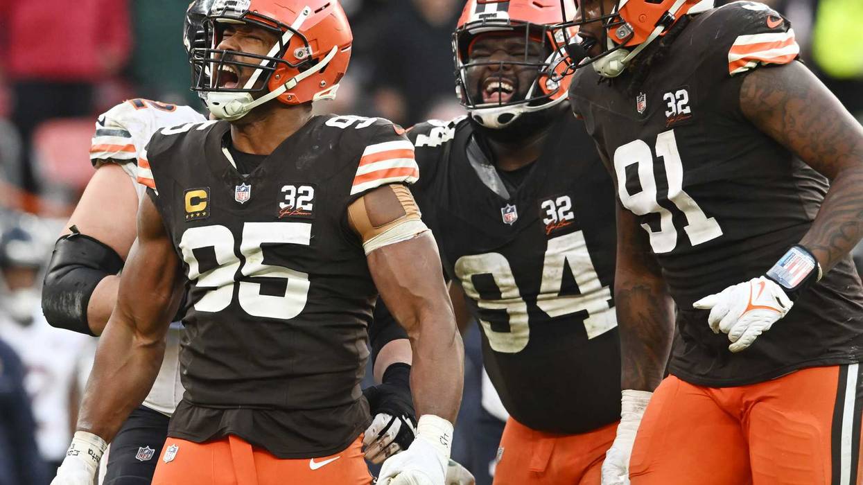 Cleveland Browns Myles Garrett, Dalvin Tomlinson, & Alex Wright