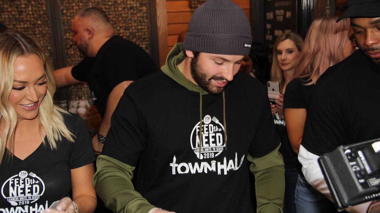 Cleveland Browns quarterback Baker Mayfield and his wife, Emily, are donating $50,000 to the Greater Cleveland Food Bank