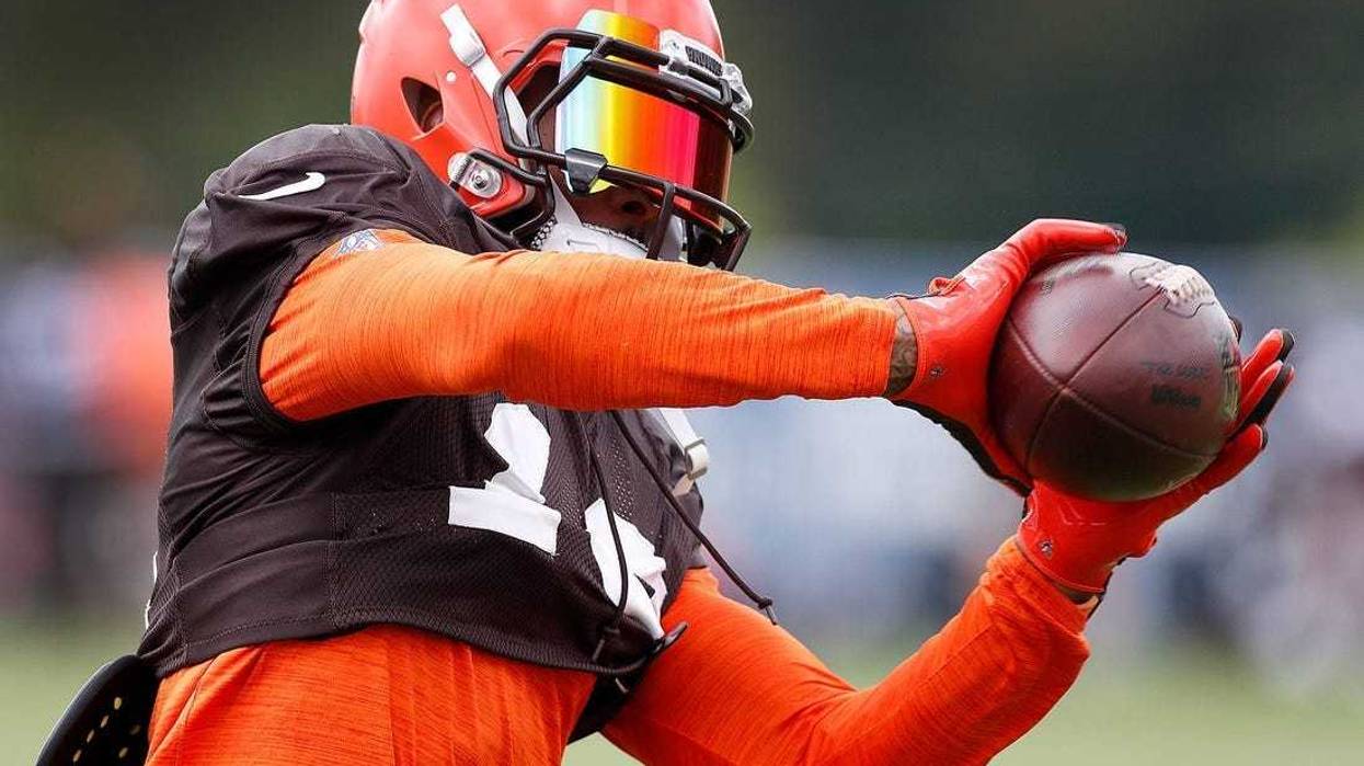 Cleveland Browns wide receiver Odell Beckham (13) during their preseason training camp practice at Grand Park in Westfield on Wednesday, August 14, 2019. Colts Preseason Training Camp