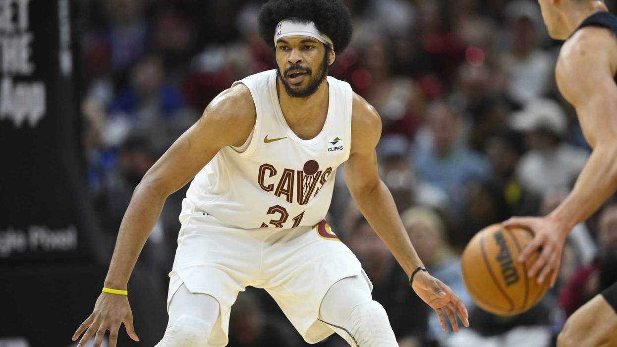 Cleveland Cavaliers center Jarrett Allen (31) defends against the Orlando Magic during game one of the first round for the 2024 NBA playoffs at Rocket Mortgage FieldHouse.