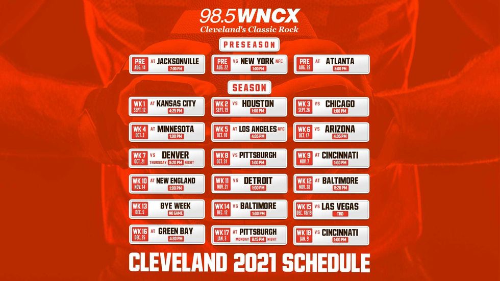 Cleveland Football Schedule