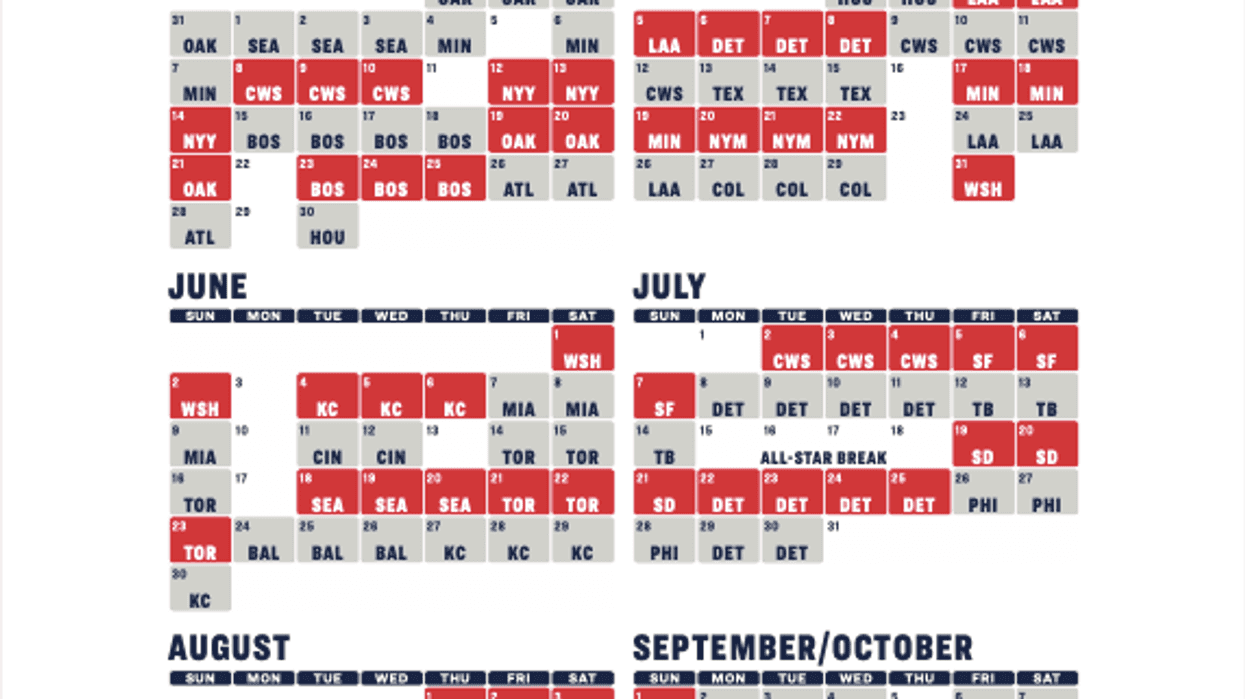 Cleveland Guardians 2024 schedule