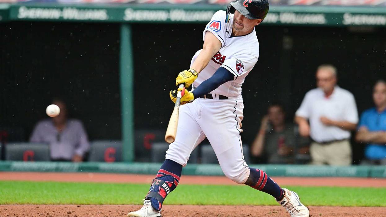 Cleveland Guardians left fielder Will Brennan