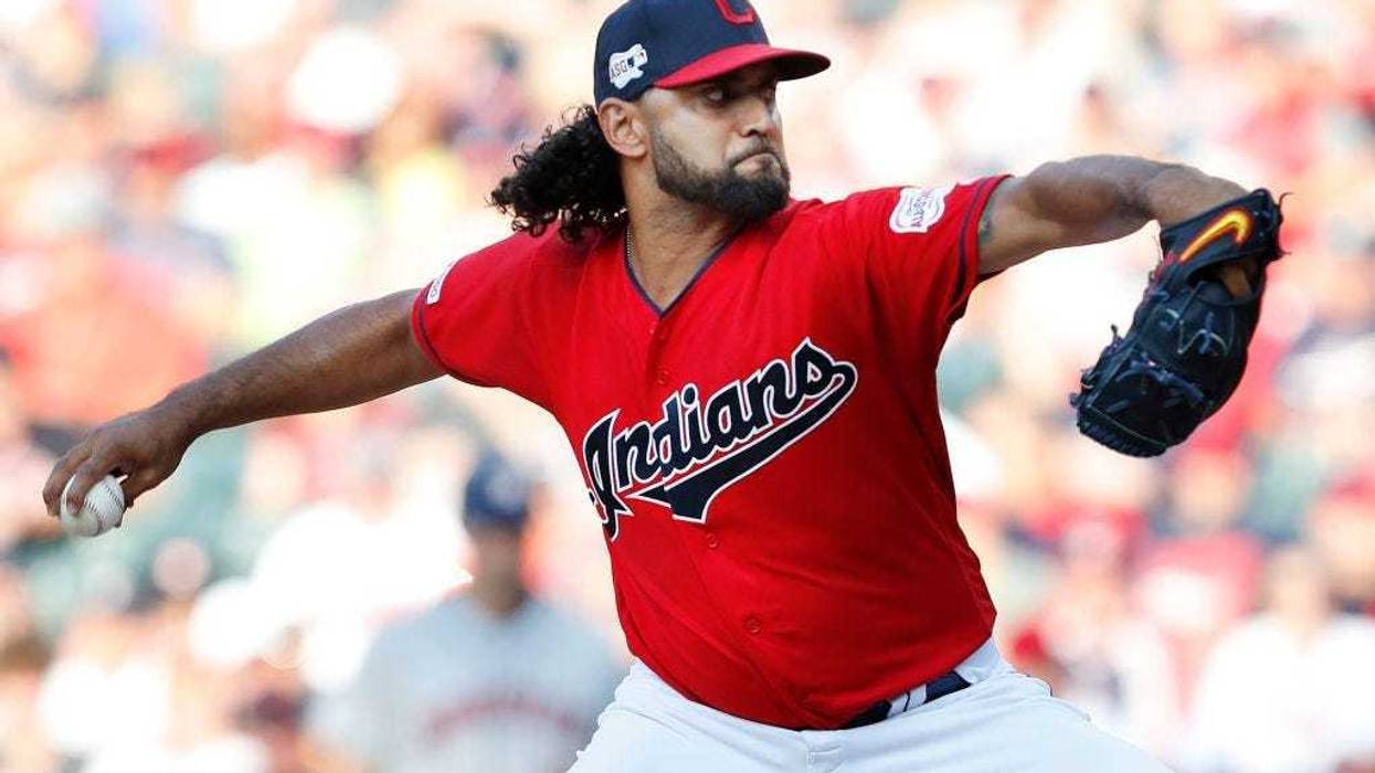 CLEVELAND, OH - AUGUST 01: Danny Salazar #31 of the Cleveland Indians pitches against the Houston Astros in the first inning at Progressive Field on August 1, 2019 in Cleveland, Ohio. (Photo by David Maxwell/Getty Images)