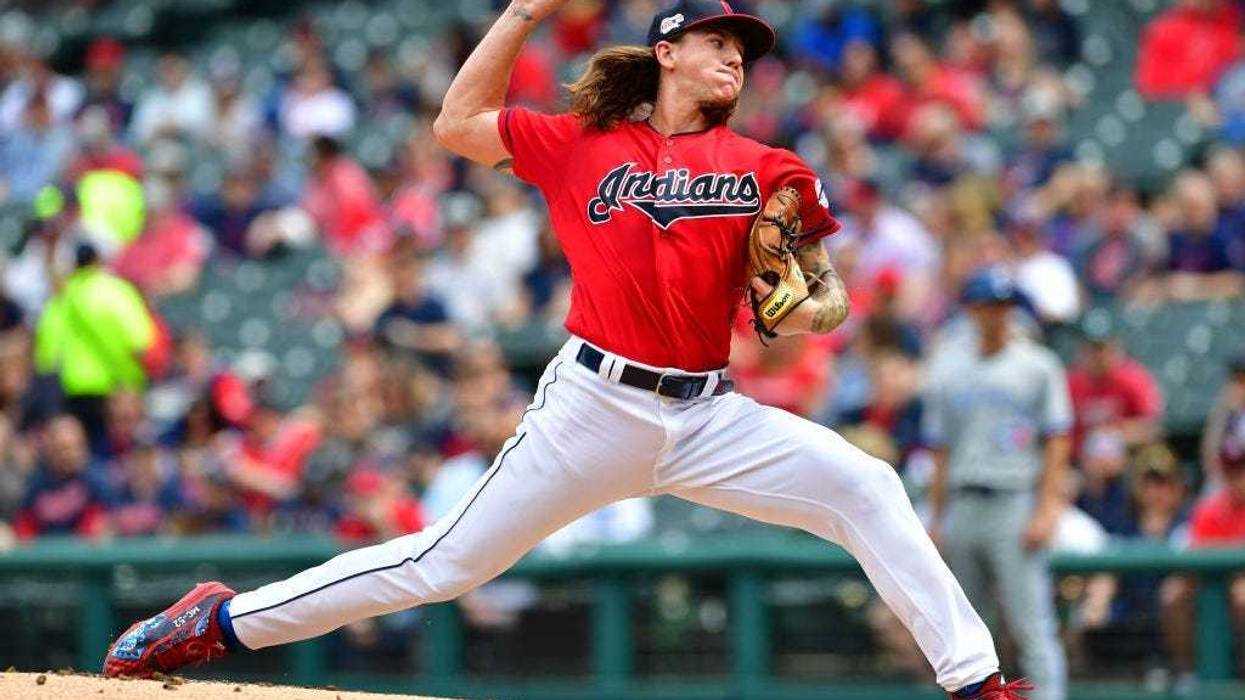 CLEVELAND, OHIO - APRIL 07: Starting pitcher Mike Clevinger #52 of the Cleveland Indians pitches during the first inning against the Toronto Blue Jays at Progressive Field on April 07, 2019 in Cleveland, Ohio. (Photo by Jason Miller/Getty Images)