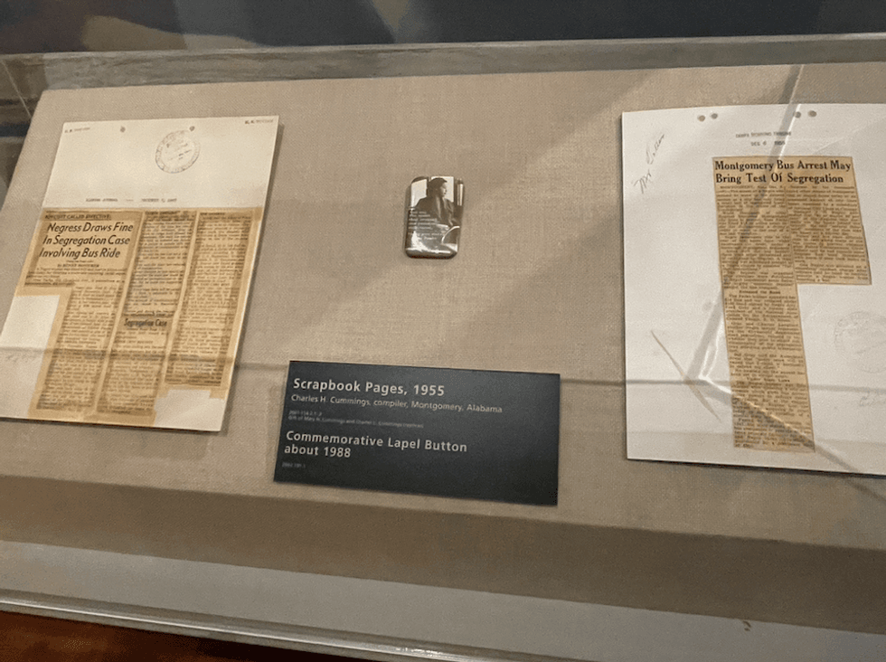 Clippings of the scrapbook pages that proved the authenticity of the Rosa Parks Bus