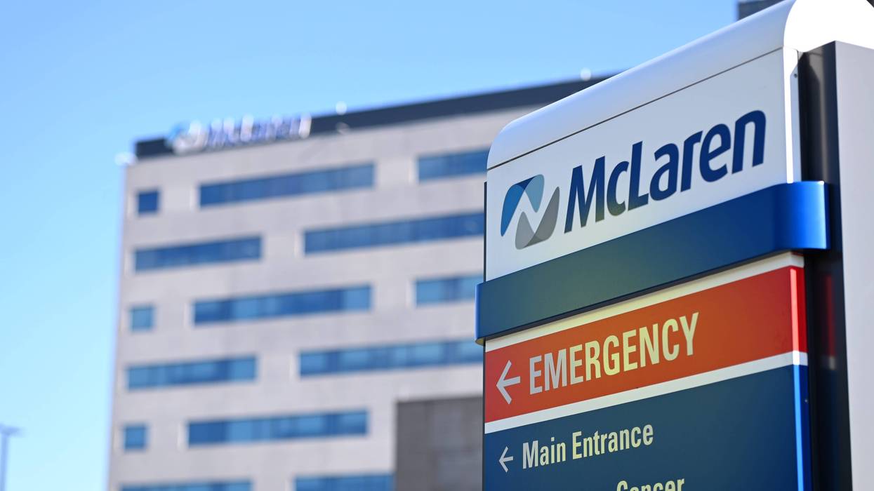 Close up of hospital sign