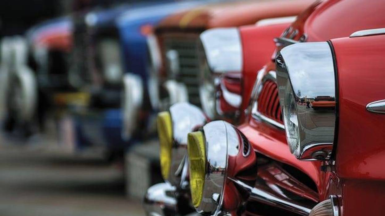 Close-Up Of Vintage Cars