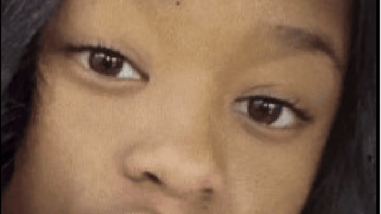 Closeup of teen girl