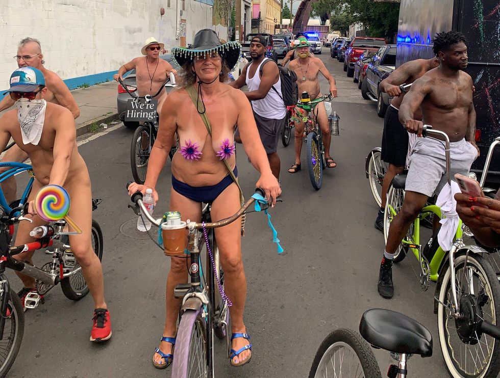 Closing in on the final moments of the Naked Bike Ride