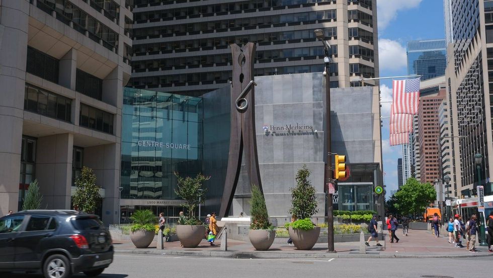 "Clothespin," 1976, Claes Oldenburg.