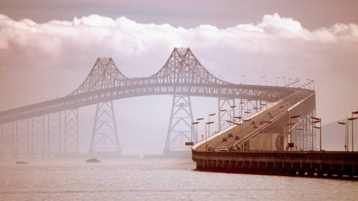 Clouds over the Richmond-San Rafael Bridge.